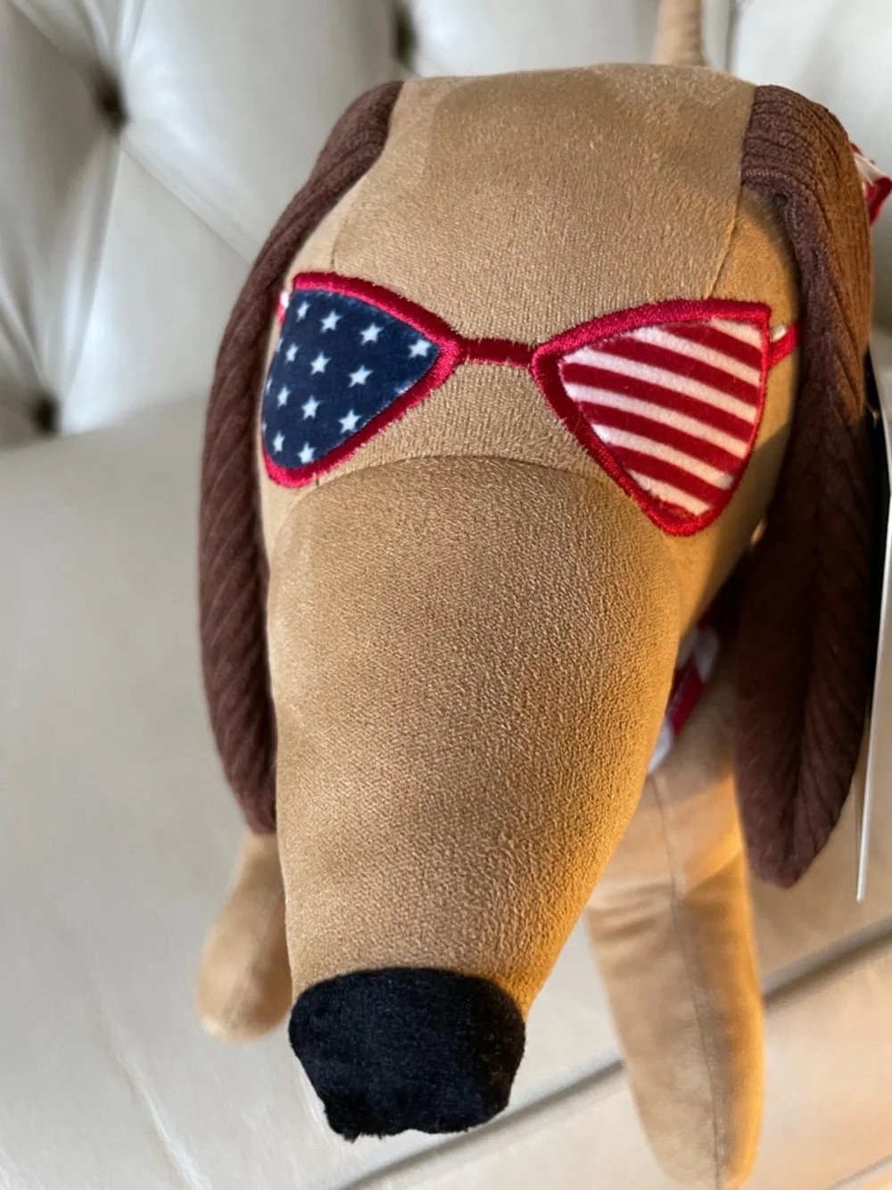 Dachshund American themed pillow from humane world for animals